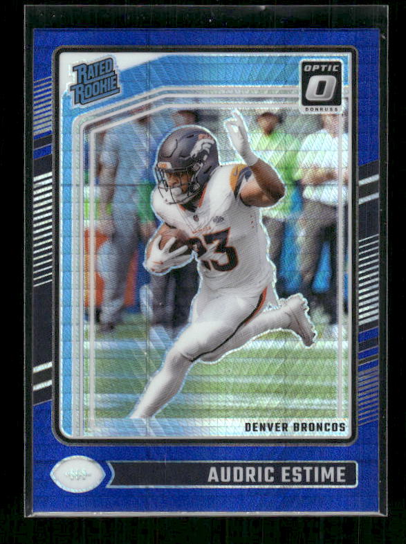 Audric Estime - 2024 Donruss Optic - Blue Hyper - Rated Rookie