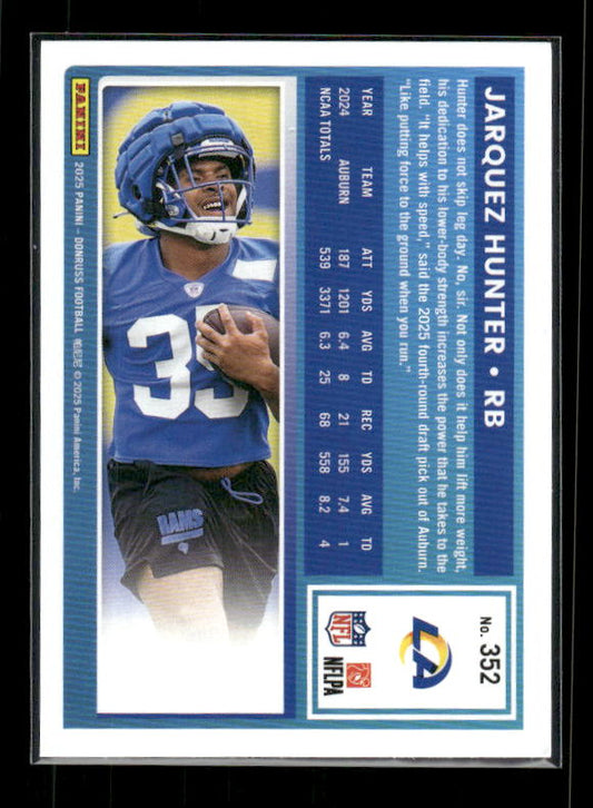Jarquez Hunter - 2025 Donruss Football - Purple Press Proof - Rated Rookie