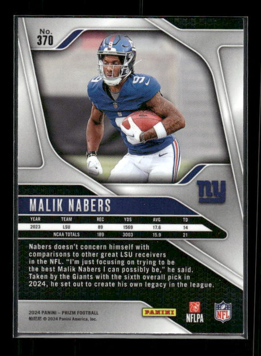 Malik Nabers - 2024 Panini Prizm - Rookie