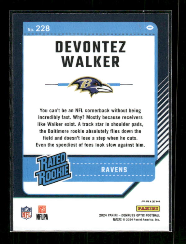 Devontez Walker - 2024 Donruss Optic - Holo - Rated Rookie