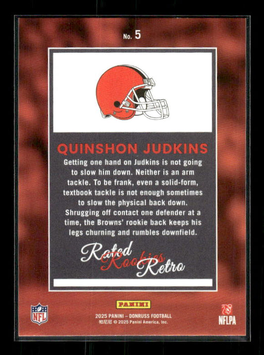 Quinshon Judkins - 2025 Donruss Football - Rated Rookie Retro