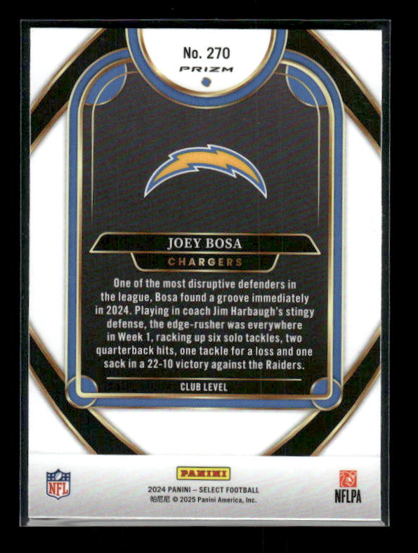 Joey Bosa - 2024 Select Football - Red / Blue Shock - Club Level