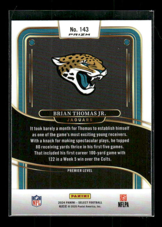 Brian Thomas Jr. - 2024 Select Football - Black & Red Shock - Premier - Rookie