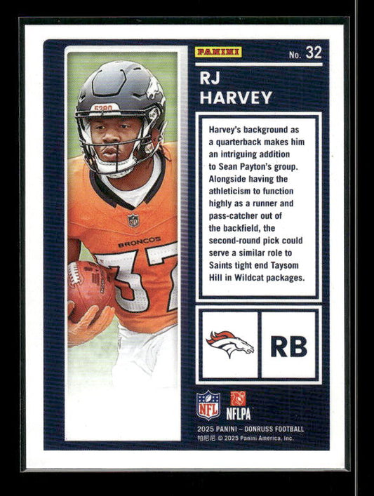 RJ Harvey - 2025 Donruss Football - The Rookies
