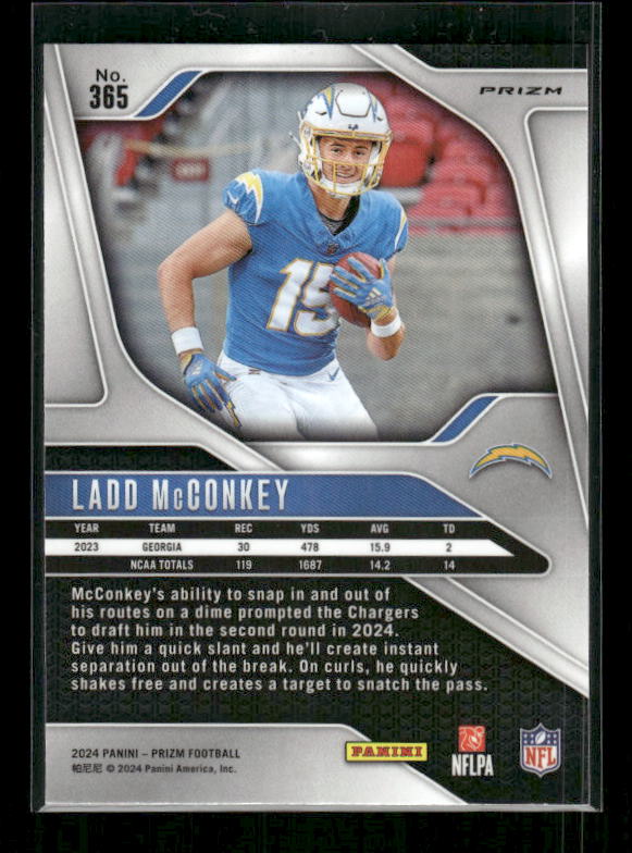 Ladd McConkey - 2024 Panini Prizm - Silver Prizm - Rookie