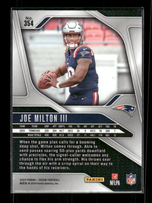 Joe Milton III - 2024 Panini Prizm - Rookie