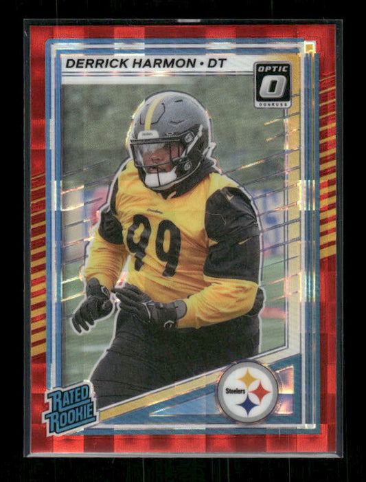 Derrick Harmon - 2025 Donruss Football - Optic Preview Red Pandora - Rated Rookie