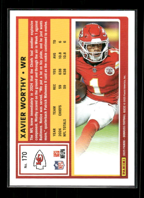 Xavier Worthy - 2025 Donruss Football - Purple Press Proof