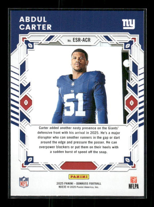 Abdul Carter - 2025 Donruss Football - Elite Series Rookies