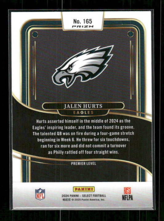 Jalen Hurts - 2024 Select Football - Premier Black & Gold Shock