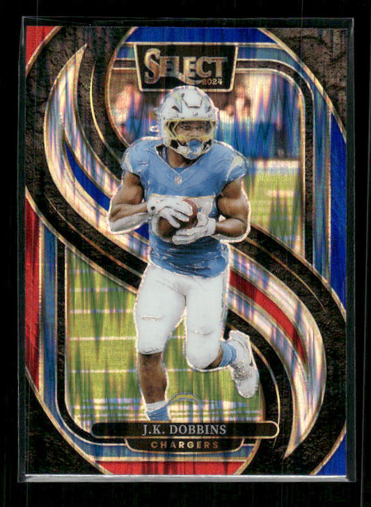 J.K. Dobbins - 2024 Select Football - Red / Blue Shock - Premier Level