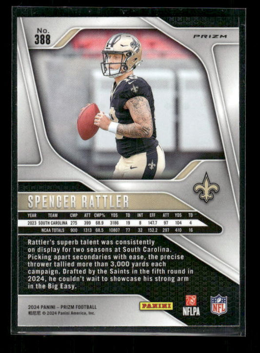 Spencer Rattler - 2024 Panini Prizm - Lazer - Rookie