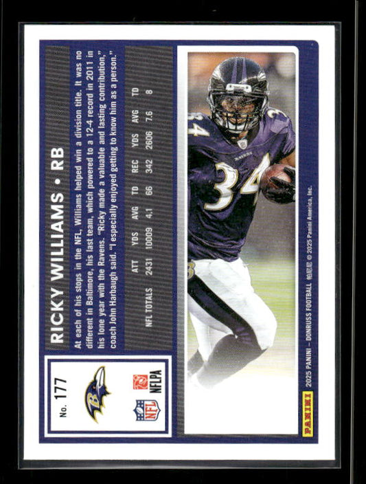 Ricky Williams - 2025 Donruss Football - Purple Press Proof
