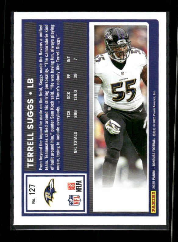 Terrell Suggs - 2025 Donruss Football - Purple Press Proof