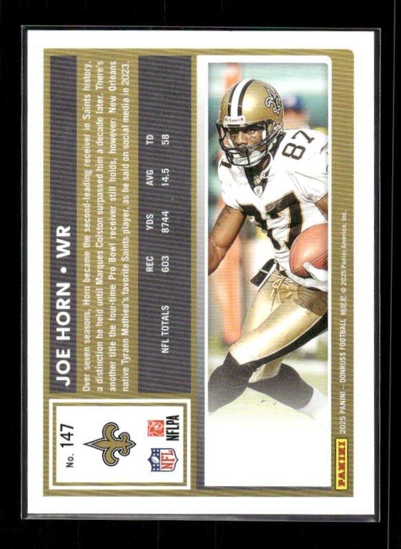 Joe Horn - 2025 Donruss Football - Purple Press Proof