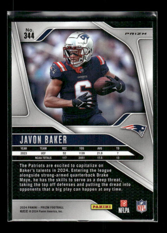 Javon Baker - 2024 Panini Prizm - Neon Green Pulsar - Rookie