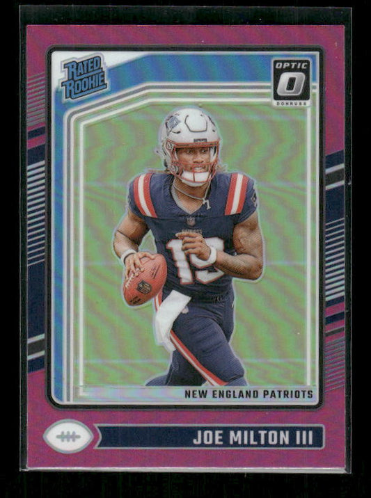 Joe Milton III - 2024 Donruss Optic - Pink - Rated Rookie