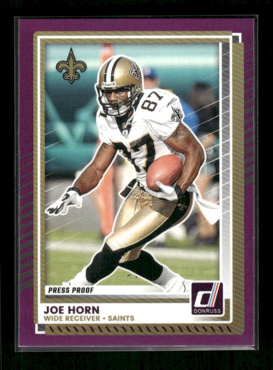 Joe Horn - 2025 Donruss Football - Purple Press Proof