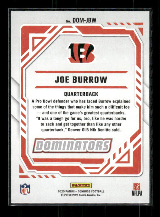 Joe Burrow - 2025 Donruss Football - Dominators