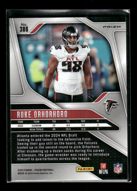 Ruke Orhorhoro - 2024 Panini Prizm - Neon Green Pulsar - Rookie