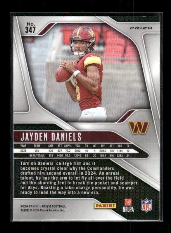 Jayden Daniels - 2024 Panini Prizm - Pink Wave - Rookie