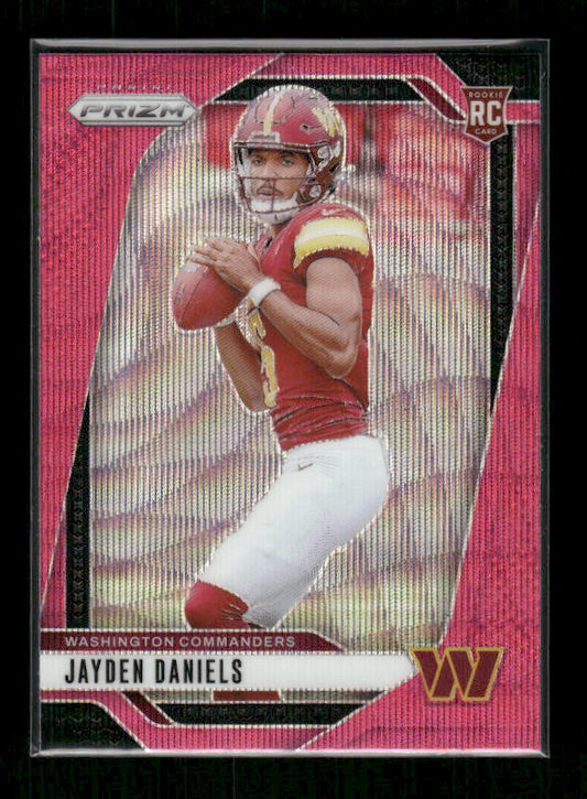 Jayden Daniels - 2024 Panini Prizm - Pink Wave - Rookie