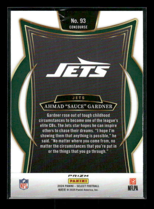 Ahmad "Sauce" Gardner - 2024 Select Football - Red / Blue Shock - Concourse