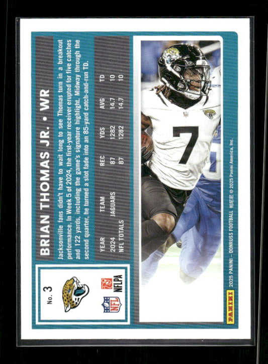 Brain Thomas Jr. - 2025 Donruss Football - Purple Press Proof