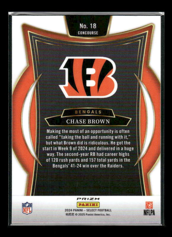 Chase Brown - 2024 Select Football - Red / Blue Shock - Concourse