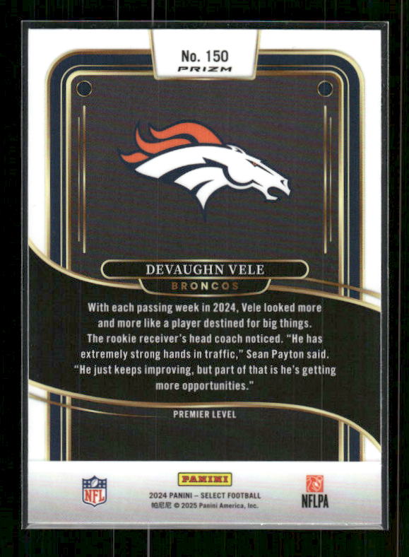 Devaughn Vele - 2024 Select Football - Premier Black & Red Shock - Rookie