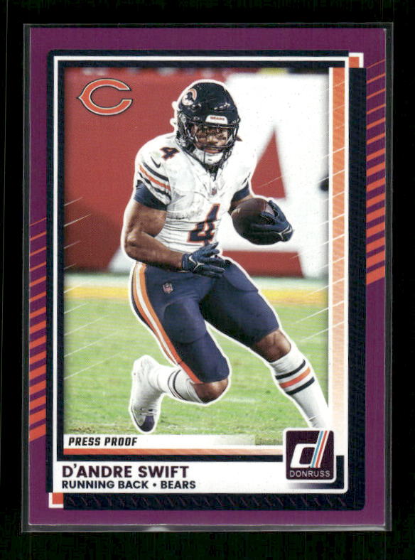 D'Andre Swift - 2025 Donruss Football - Purple Press Proof