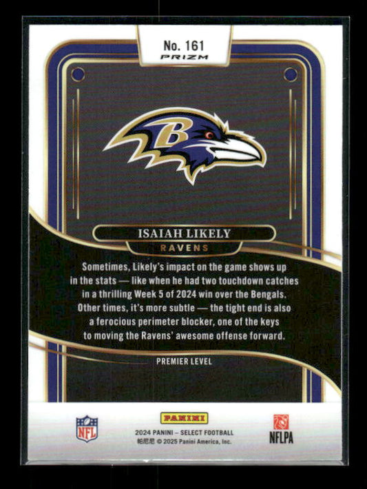 Isaiah Likely - 2024 Select Football - Red / Black Shock - Premier Level