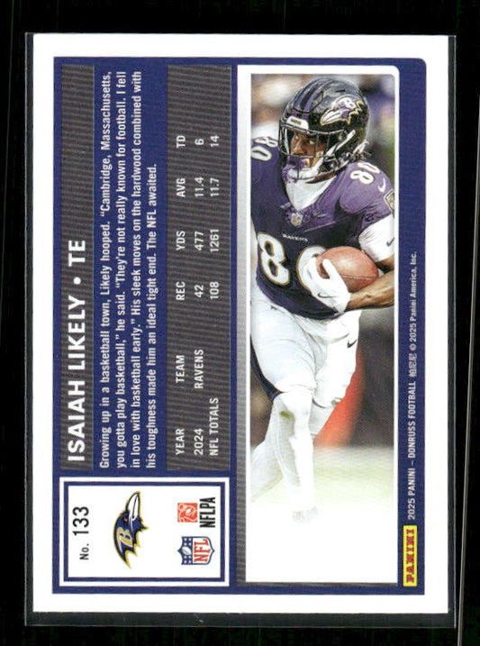 Isaiah Likely - 2025 Donruss Football - Purple Press Proof