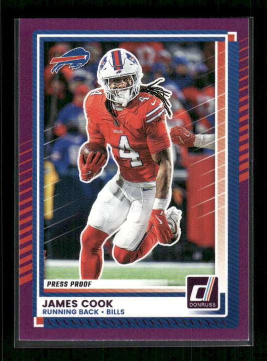 James Cook - 2025 Donruss Football - Purple Press Proof