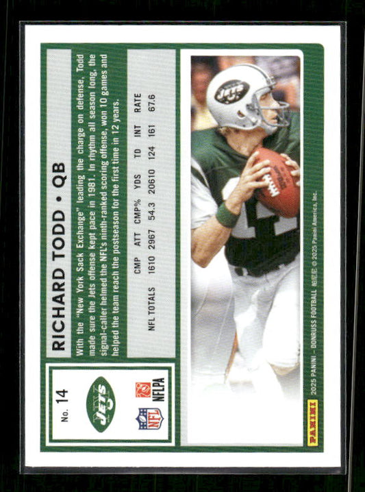 Richard Todd - 2025 Donruss Football - Purple Press Proof