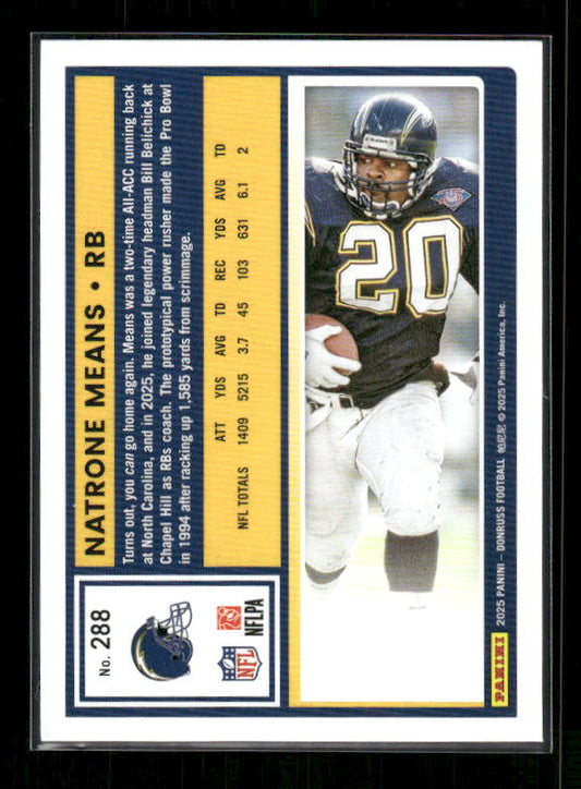 Natrone Means - 2025 Donruss Football - Purple Press Proof
