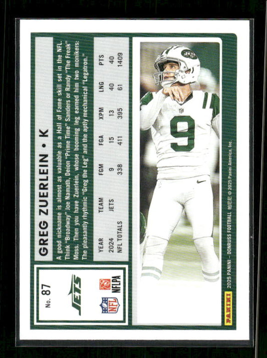 Greg Zuerlein - 2025 Donruss Football - Purple Press Proof