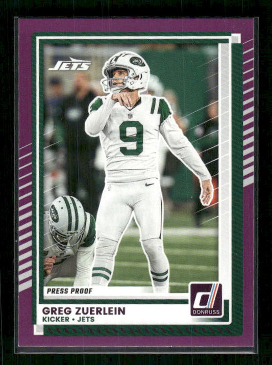 Greg Zuerlein - 2025 Donruss Football - Purple Press Proof