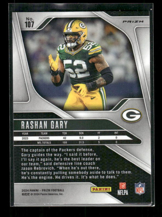 Rashan Gary - 2024 Panini Prizm - Black & White Checker