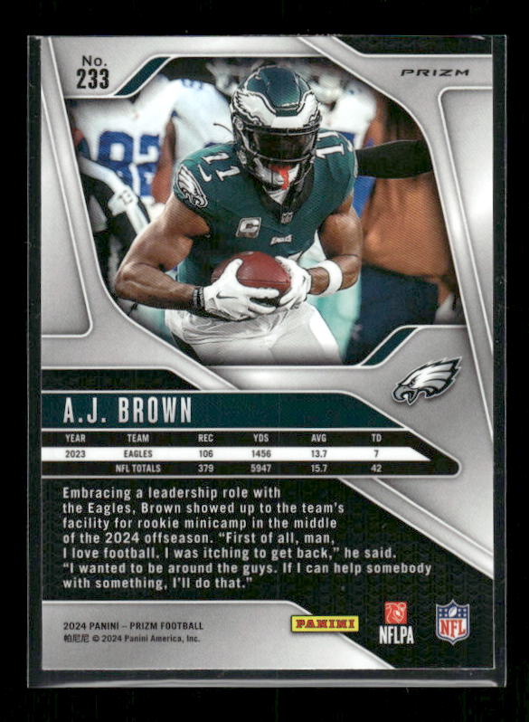 A.J. Brown - 2024 Panini Prizm - Red White & Blue