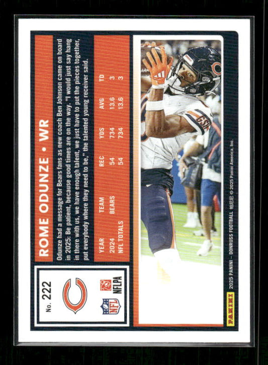 Rome Odunze - 2025 Donruss Football - Purple Press Proof