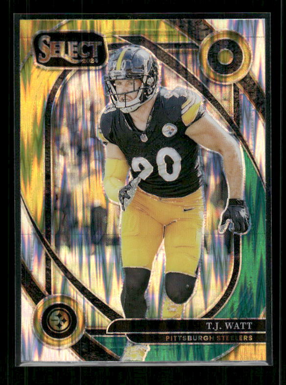 T.J. Watt - 2024 Select Football - Green / Yellow Shock - Club Level