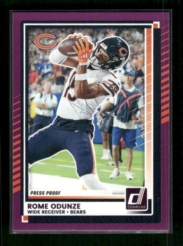 Rome Odunze - 2025 Donruss Football - Purple Press Proof