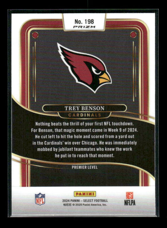 Trey Benson - 2024 Select Football - Green / Yellow Shock - Premier Level - Rookie