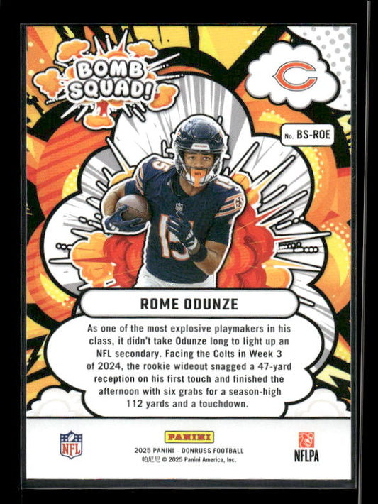Rome Odunze - 2025 Donruss Football - Bomb Squad