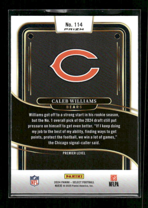 Caleb Williams - 2024 Select Football - Gold / Black Shock - Premier Level - Rookie