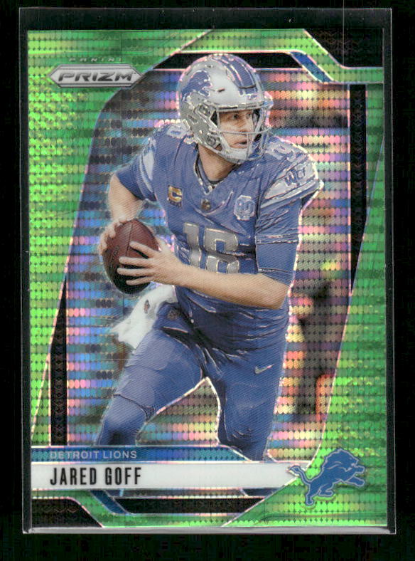 Jared Goff - 2024 Panini Prizm - Neon Green Pulsar