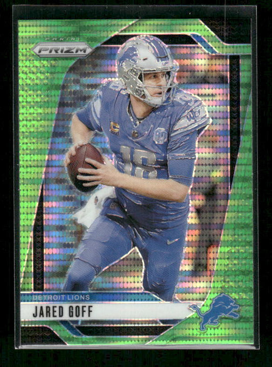 Jared Goff - 2024 Panini Prizm - Neon Green Pulsar