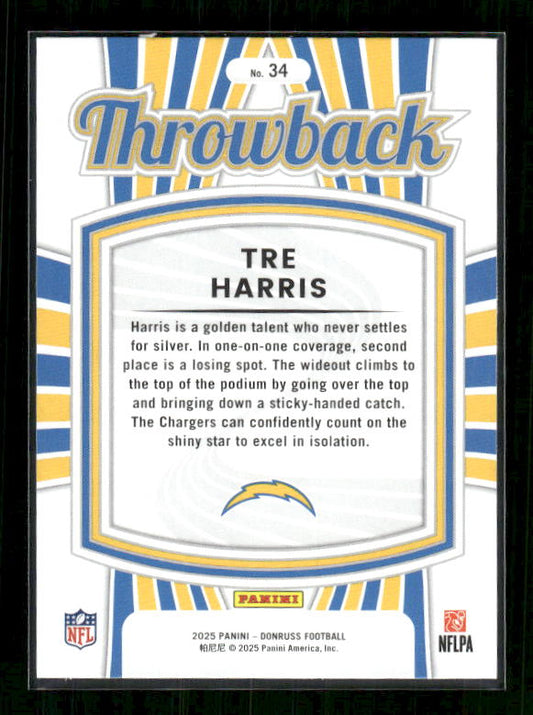 Tre Harris - 2025 Donruss Football - Throwback - Rookie