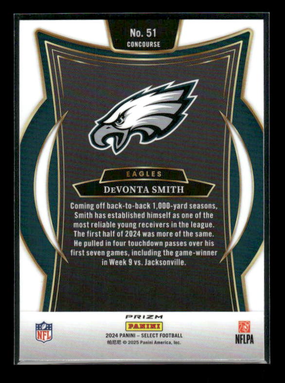 DeVonta Smith - 2024 Select Football - Green / Yellow Shock - Concourse